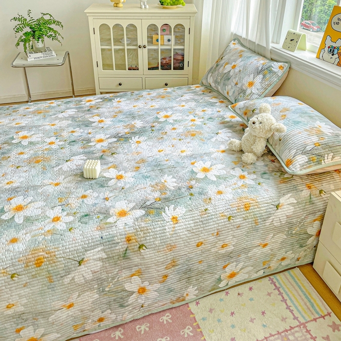 91家纺网 家纺一手货源 找家纺 恒尚居 2025新款莫代尔天丝夏季床盖印花夹棉床单三件套床褥垫-系列二 莫代尔-柔情蜜意