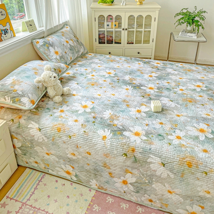 91家纺网 家纺一手货源 找家纺 恒尚居 2025新款莫代尔天丝夏季床盖印花夹棉床单三件套床褥垫-系列二 莫代尔-柔情蜜意