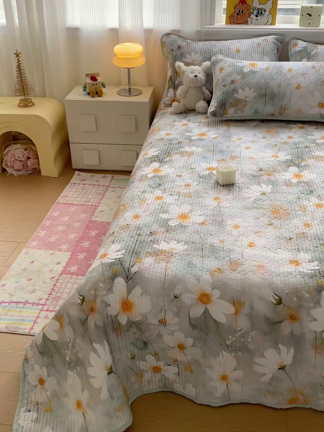 91家纺网 家纺一手货源 找家纺 恒尚居 2025新款莫代尔天丝夏季床盖印花夹棉床单三件套床褥垫-系列二 莫代尔-柔情蜜意