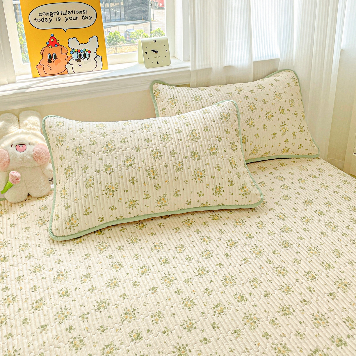 91家纺网 家纺一手货源 找家纺 恒尚居 2025新款莫代尔天丝夏季床盖印花夹棉床单三件套床褥垫-系列一 莫代尔-莫奈油画