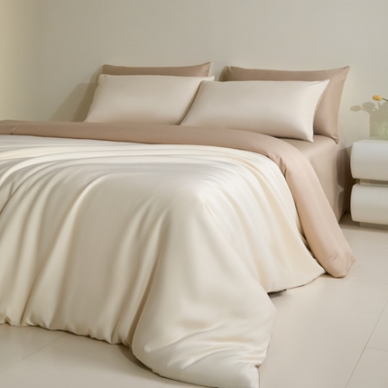 91家纺网 家纺一手货源 找家纺 （总）凯洛奇 2025夏季纯色冰丝四件套水洗真丝四件套