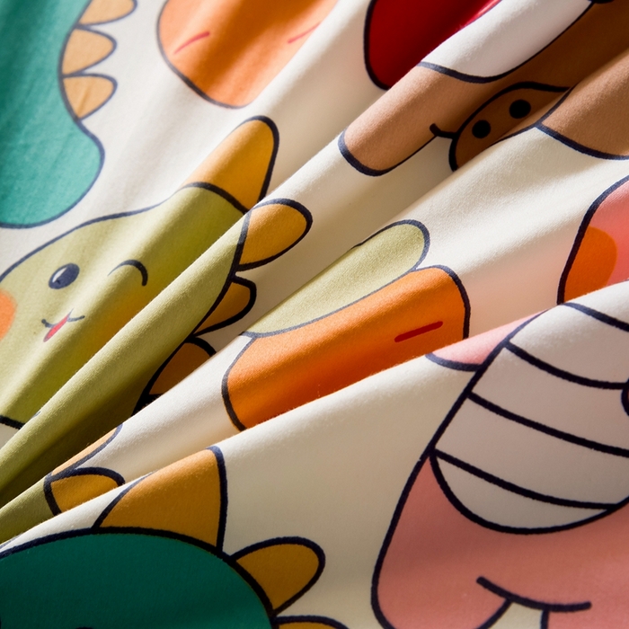 91家纺网 家纺一手货源 找家纺 鑫田家纺 婴幼儿蚕丝被100%桑蚕丝长丝全棉卡通幼儿园被芯夏被春秋被冬被  吃货小恐龙