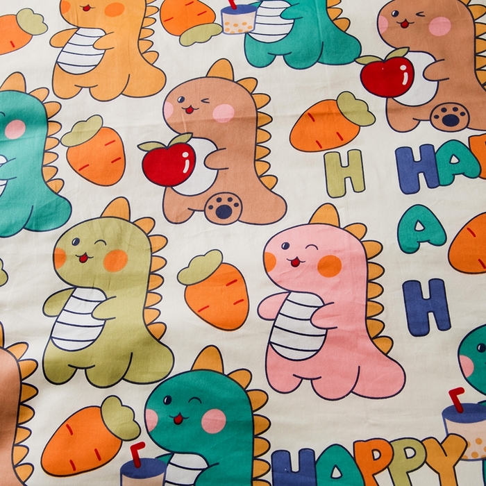91家纺网 家纺一手货源 找家纺 鑫田家纺 婴幼儿蚕丝被100%桑蚕丝长丝全棉卡通幼儿园被芯夏被春秋被冬被  吃货小恐龙