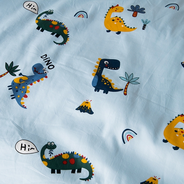 91家纺网 家纺一手货源 找家纺 鑫田家纺 婴幼儿蚕丝被100%桑蚕丝长丝全棉卡通幼儿园被芯夏被春秋被冬被  恐龙联盟