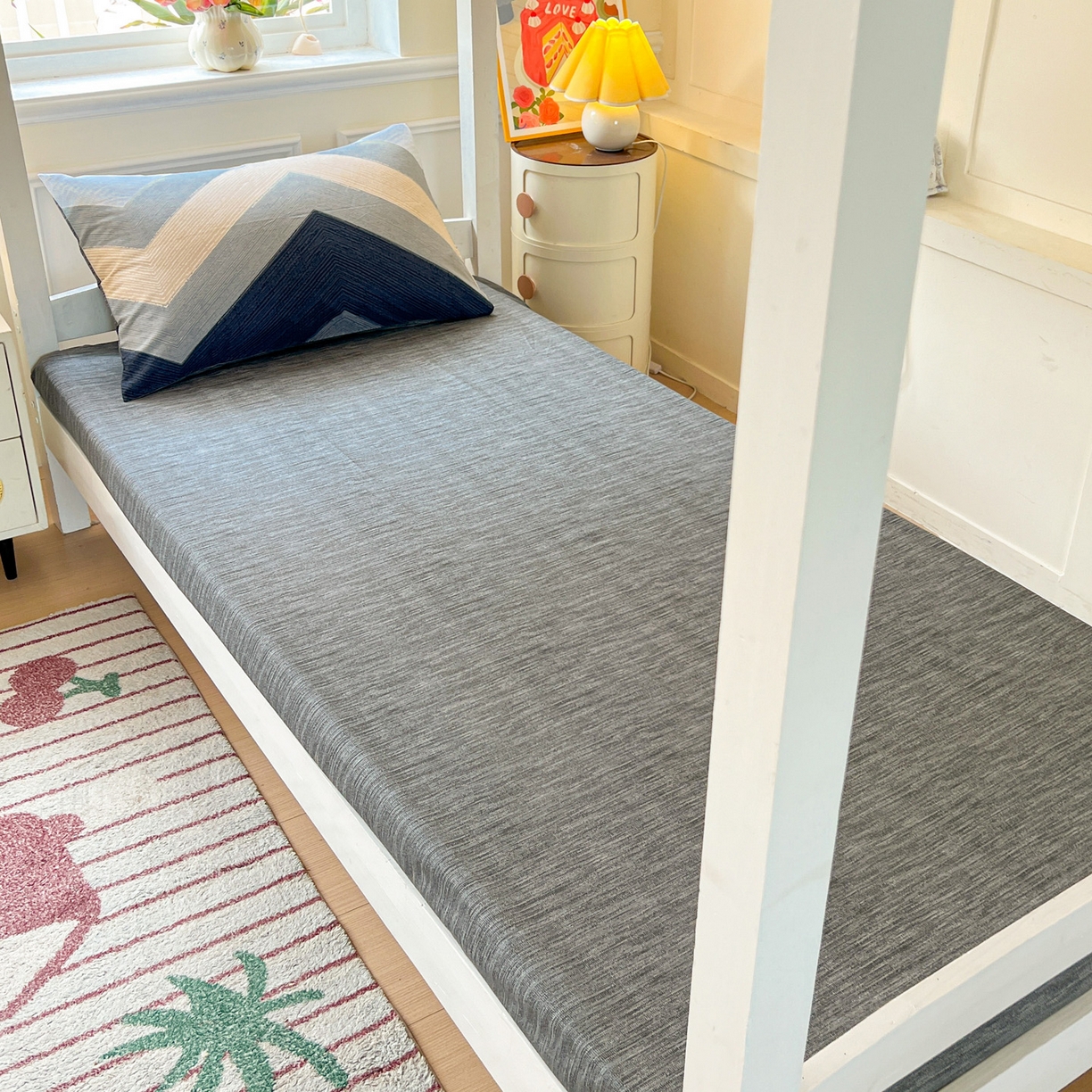 91家纺网 家纺一手货源 找家纺 西引力 2025新款全棉印花学生宿舍三件套四件套 文森特