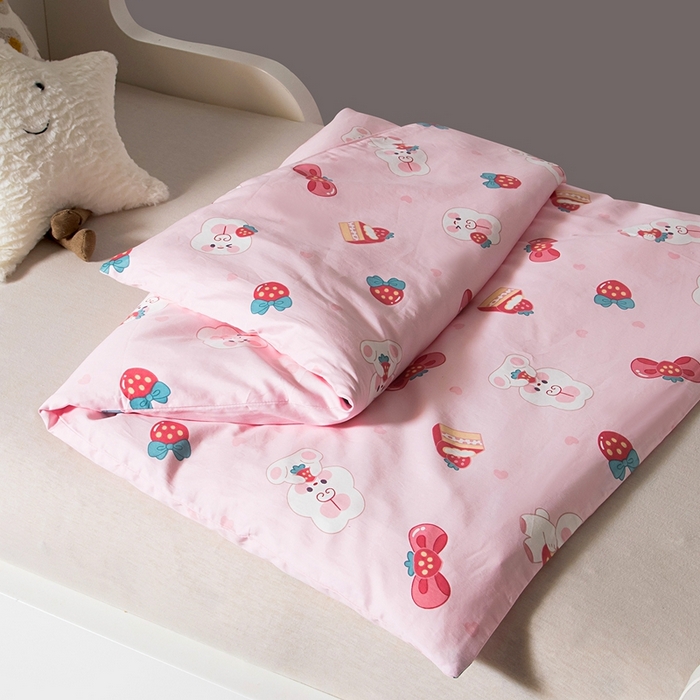 91家纺网 家纺一手货源 找家纺 鑫田家纺 婴幼儿蚕丝被100%桑蚕丝长丝全棉卡通幼儿园被芯夏被春秋被冬被  兔兔公主