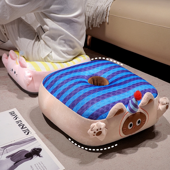 91家纺网 家纺一手货源 找家纺 （总）仟亿莱 2025新款小手大开冰豆豆双面蒲团坐垫