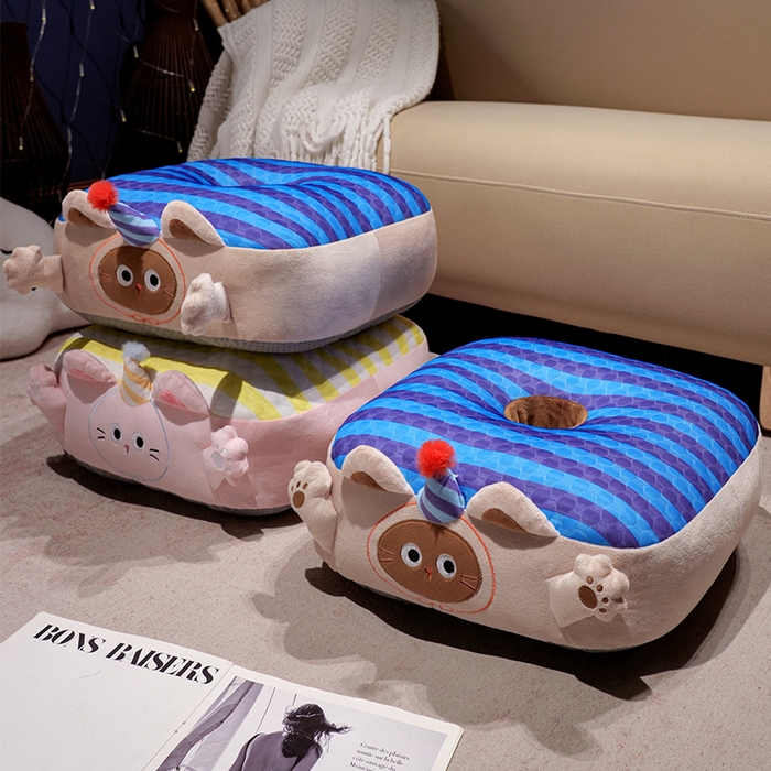 91家纺网 家纺一手货源 找家纺 （总）仟亿莱 2025新款小手大开冰豆豆双面蒲团坐垫