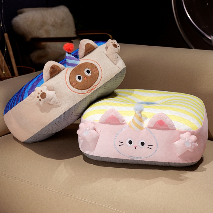 91家纺网 家纺一手货源 找家纺 （总）仟亿莱 2025新款小手大开冰豆豆双面蒲团坐垫