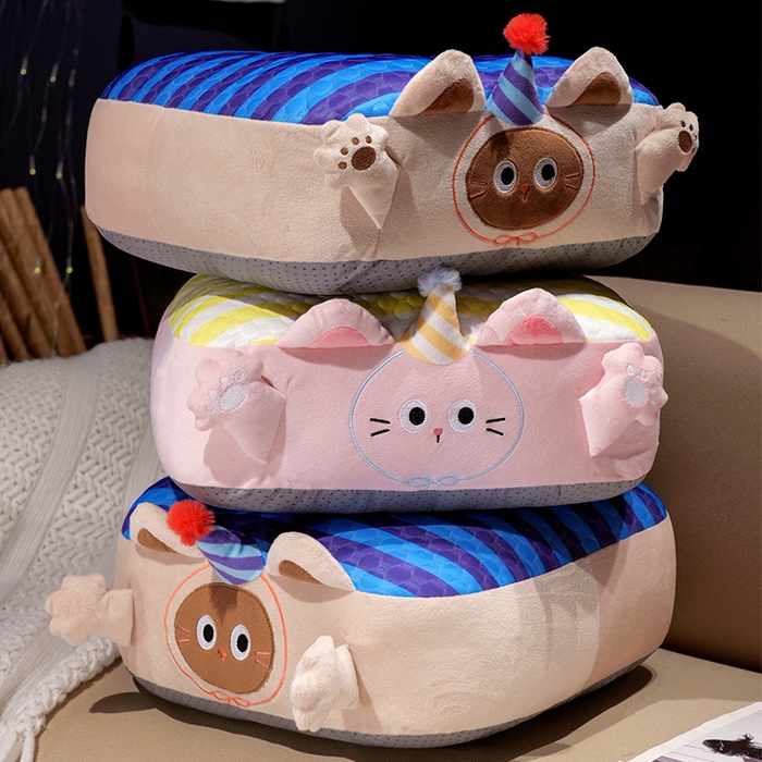 91家纺网 家纺一手货源 找家纺 （总）仟亿莱 2025新款小手大开冰豆豆双面蒲团坐垫