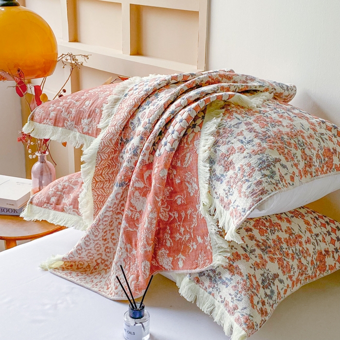 91家纺网 家纺一手货源 找家纺 美宜家 2025新款全棉流苏枕巾高档棉软隔脏防头油枕巾 如初 52*75cm/对