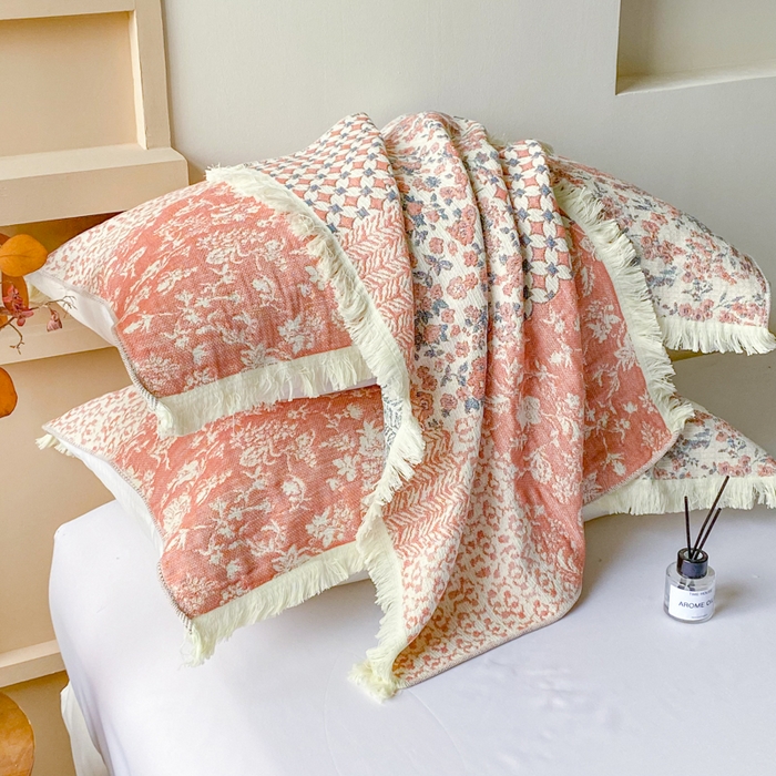 91家纺网 家纺一手货源 找家纺 美宜家 2025新款全棉流苏枕巾高档棉软隔脏防头油枕巾 如初 52*75cm/对