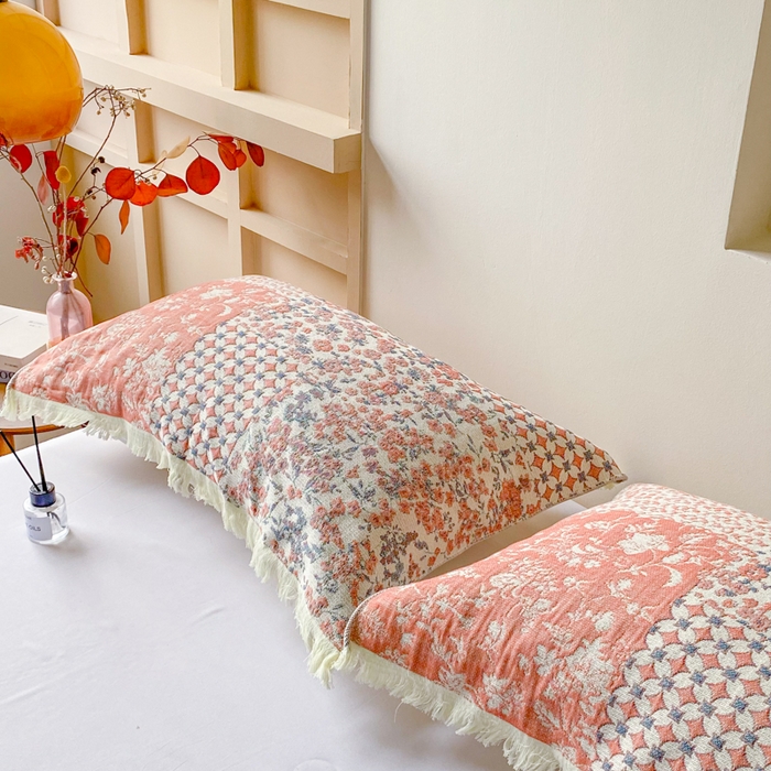 91家纺网 家纺一手货源 找家纺 美宜家 2025新款全棉流苏枕巾高档棉软隔脏防头油枕巾 如初 52*75cm/对