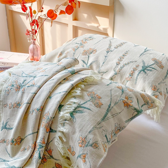 91家纺网 家纺一手货源 找家纺 美宜家 2025新款全棉流苏枕巾高档棉软隔脏防头油枕巾 收获 52*75cm/对