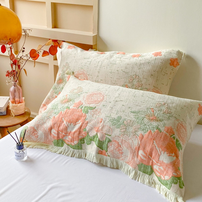 91家纺网 家纺一手货源 找家纺 （总）美宜家 2025新款全棉流苏枕巾高档棉软隔脏防头油枕巾