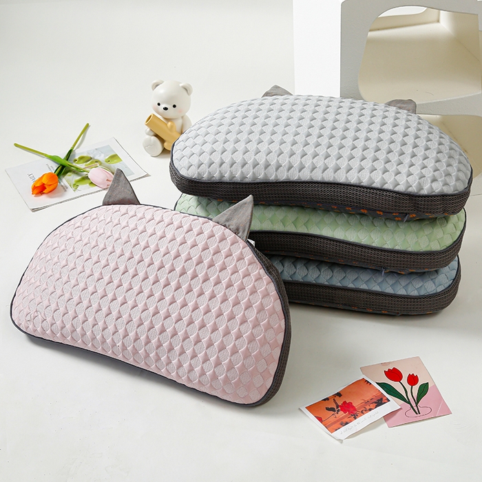 91家纺网 家纺一手货源 找家纺 （总）织布人 2025新款荞麦枕夏季凉感冰豆豆猫肚荞麦枕头直播爆款成人护颈枕芯