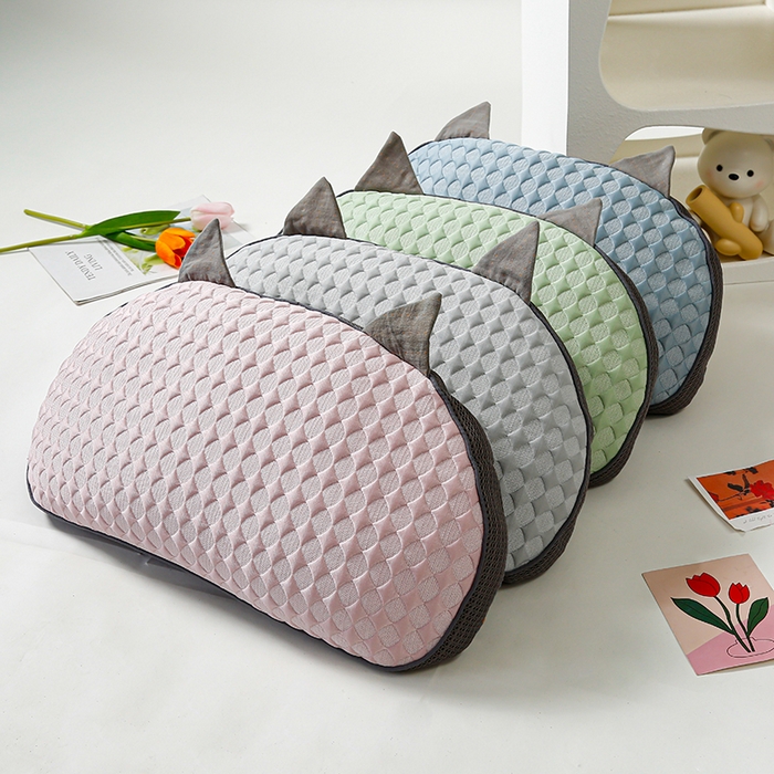 91家纺网 家纺一手货源 找家纺 织布人 2025新款荞麦枕夏季凉感冰豆豆猫肚荞麦枕头直播爆款成人护颈枕芯 组合图仅供展示 30x52cm/只