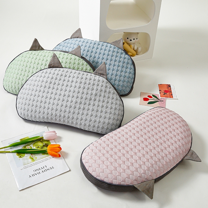 91家纺网 家纺一手货源 找家纺 织布人 2025新款荞麦枕夏季凉感冰豆豆猫肚荞麦枕头直播爆款成人护颈枕芯 组合图仅供展示 30x52cm/只