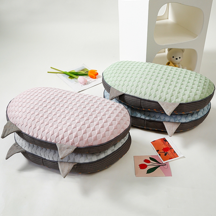 91家纺网 家纺一手货源 找家纺 织布人 2025新款荞麦枕夏季凉感冰豆豆猫肚荞麦枕头直播爆款成人护颈枕芯 组合图仅供展示 30x52cm/只