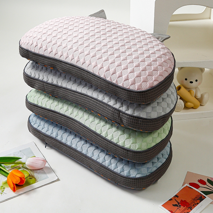 91家纺网 家纺一手货源 找家纺 织布人 2025新款荞麦枕夏季凉感冰豆豆猫肚荞麦枕头直播爆款成人护颈枕芯 组合图仅供展示 30x52cm/只