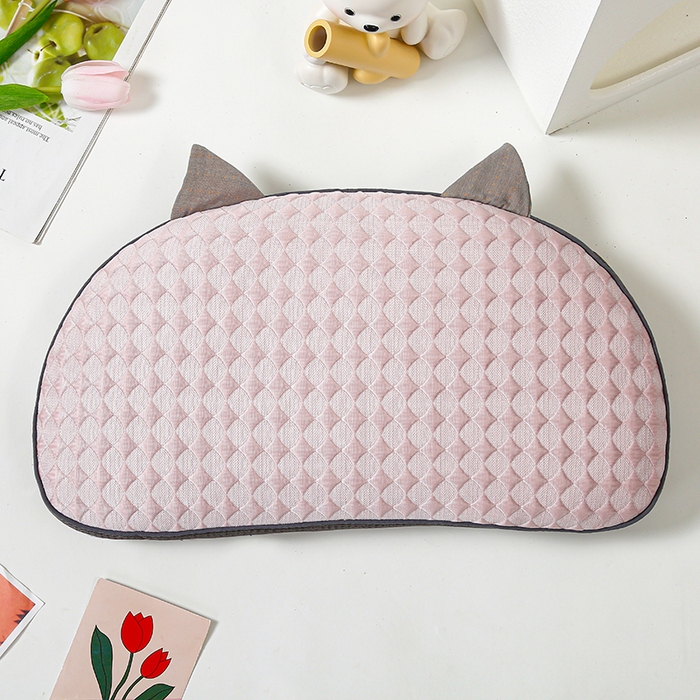 91家纺网 家纺一手货源 找家纺 织布人 2025新款荞麦枕夏季凉感冰豆豆猫肚荞麦枕头直播爆款成人护颈枕芯 冰豆豆猫肚荞麦枕-粉色 30x52cm/只