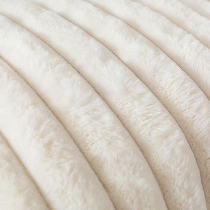 91家纺网 家纺一手货源 找家纺 喜歌2025新款抽条泡泡抱枕 白色（抽条）