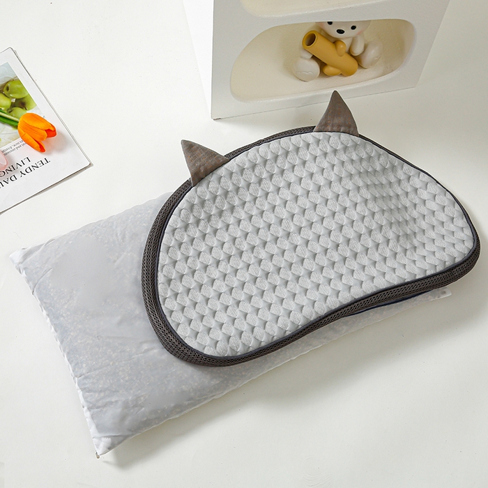 91家纺网 家纺一手货源 找家纺 织布人 2025新款荞麦枕夏季凉感冰豆豆猫肚荞麦枕头直播爆款成人护颈枕芯 冰豆豆猫肚荞麦枕-灰色 30x52cm/只