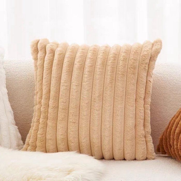 喜歌2025新款抽条泡泡抱枕 棕色（抽条）