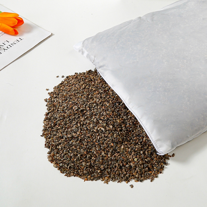 91家纺网 家纺一手货源 找家纺 织布人 2025新款荞麦枕夏季凉感冰豆豆猫肚荞麦枕头直播爆款成人护颈枕芯 冰豆豆猫肚荞麦枕-灰色 30x52cm/只