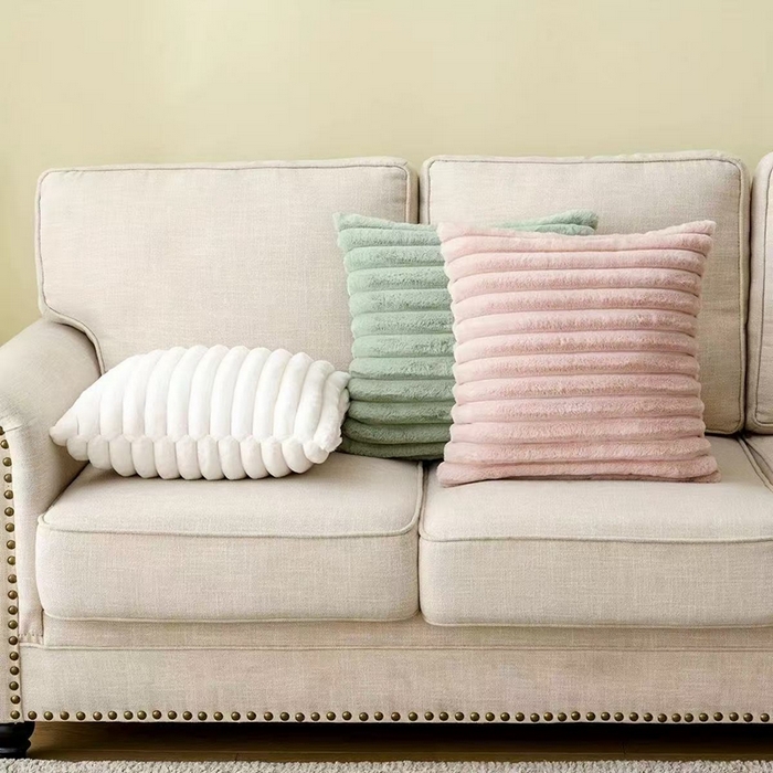 91家纺网 家纺一手货源 找家纺 喜歌2025新款抽条泡泡抱枕 粉色（抽条）