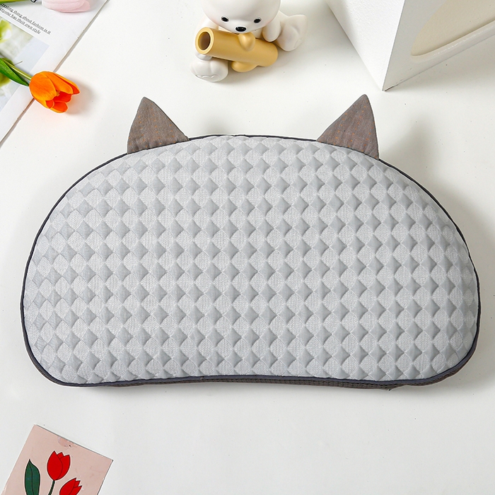 91家纺网 家纺一手货源 找家纺 织布人 2025新款荞麦枕夏季凉感冰豆豆猫肚荞麦枕头直播爆款成人护颈枕芯 冰豆豆猫肚荞麦枕-灰色 30x52cm/只