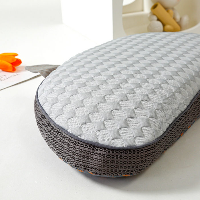 91家纺网 家纺一手货源 找家纺 织布人 2025新款荞麦枕夏季凉感冰豆豆猫肚荞麦枕头直播爆款成人护颈枕芯 冰豆豆猫肚荞麦枕-灰色 30x52cm/只