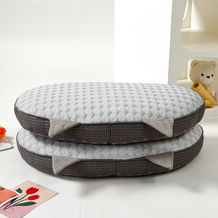 91家纺网 家纺一手货源 找家纺 织布人 2025新款荞麦枕夏季凉感冰豆豆猫肚荞麦枕头直播爆款成人护颈枕芯 冰豆豆猫肚荞麦枕-灰色 30x52cm/只