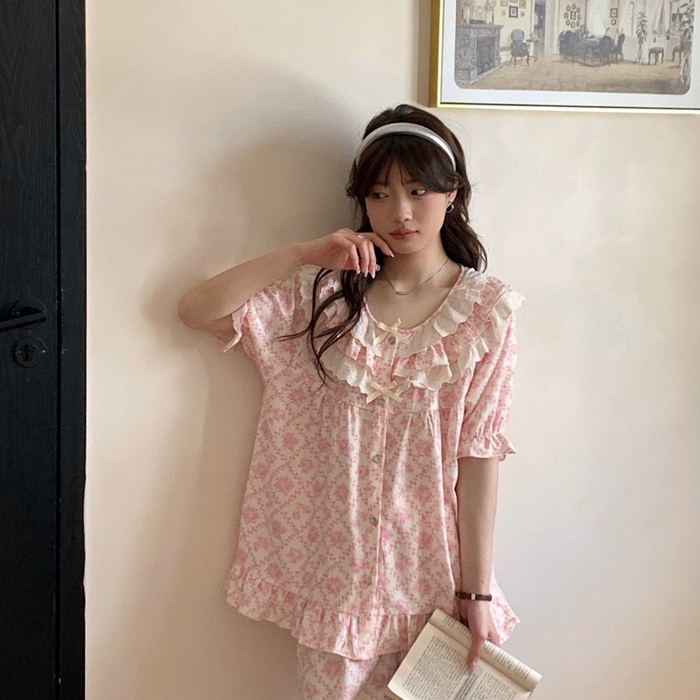 91家纺网 家纺一手货源 找家纺 （总）妍景家居生活馆 2025新款25610-韩系碎花公主风套装