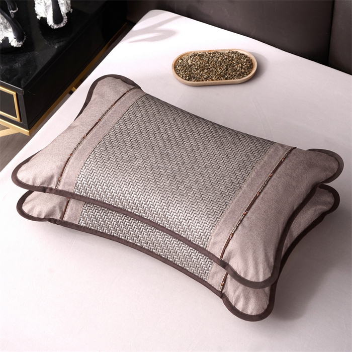 91家纺网 家纺一手货源 找家纺 （总）织布人 2025新款荞麦枕夏凉枕头茶香枕PE藤凉感荞麦枕芯防出汗午睡枕头