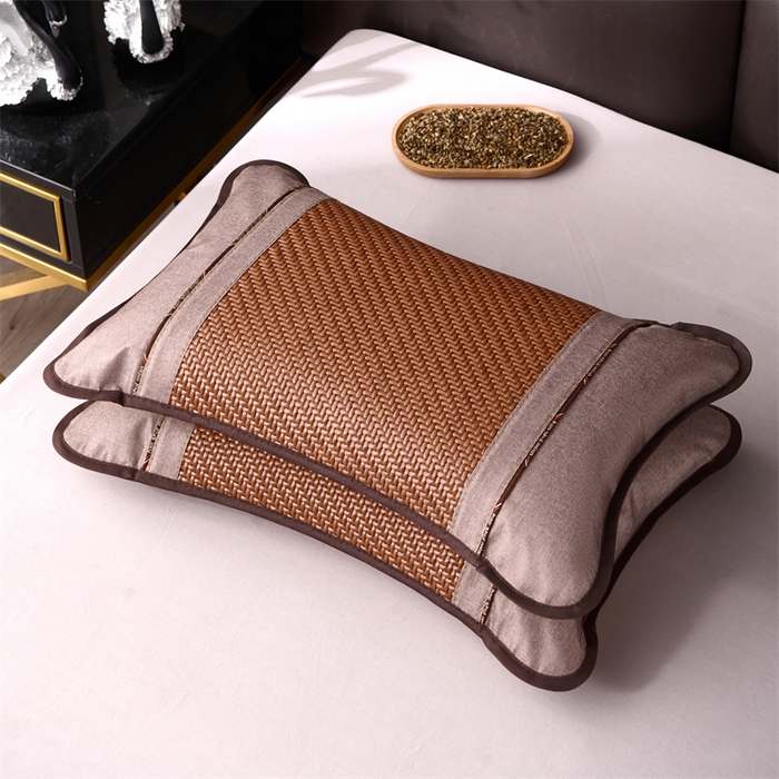 91家纺网 家纺一手货源 找家纺 （总）织布人 2025新款荞麦枕夏凉枕头茶香枕PE藤凉感荞麦枕芯防出汗午睡枕头