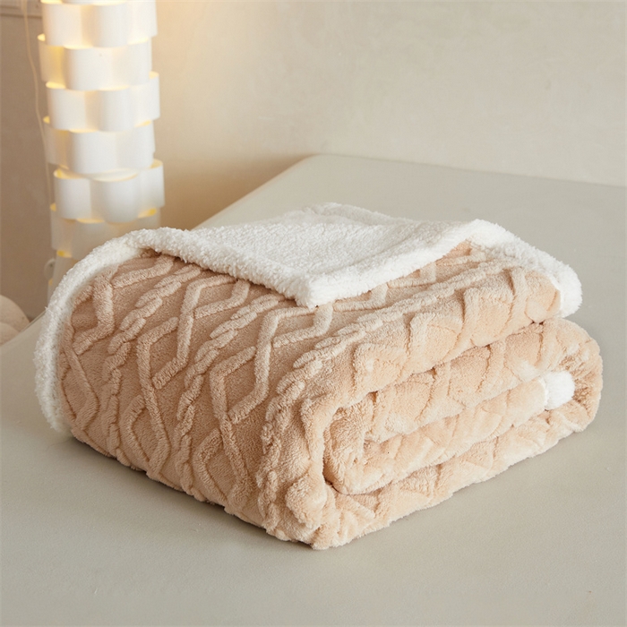 喜歌2025新款塔芙蓉毛毯 卡其色