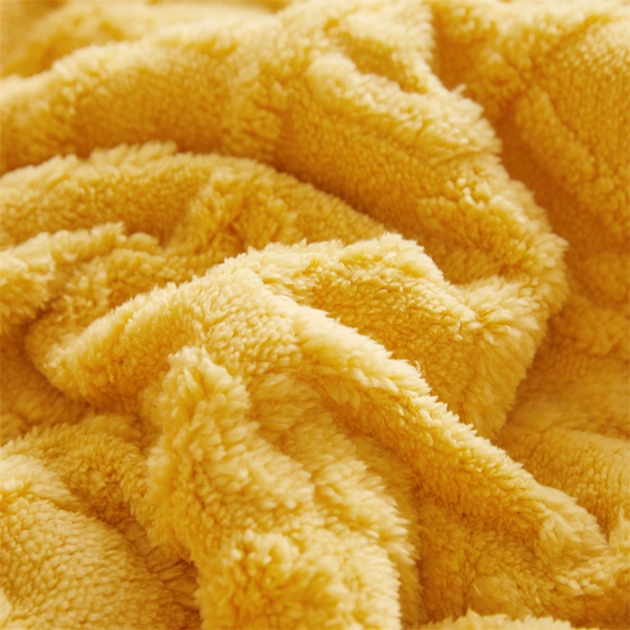 91家纺网 家纺一手货源 找家纺 喜歌2025新款塔芙蓉毛毯 柠檬黄