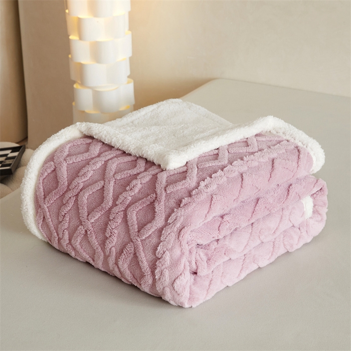 喜歌2025新款塔芙蓉毛毯 香芋紫