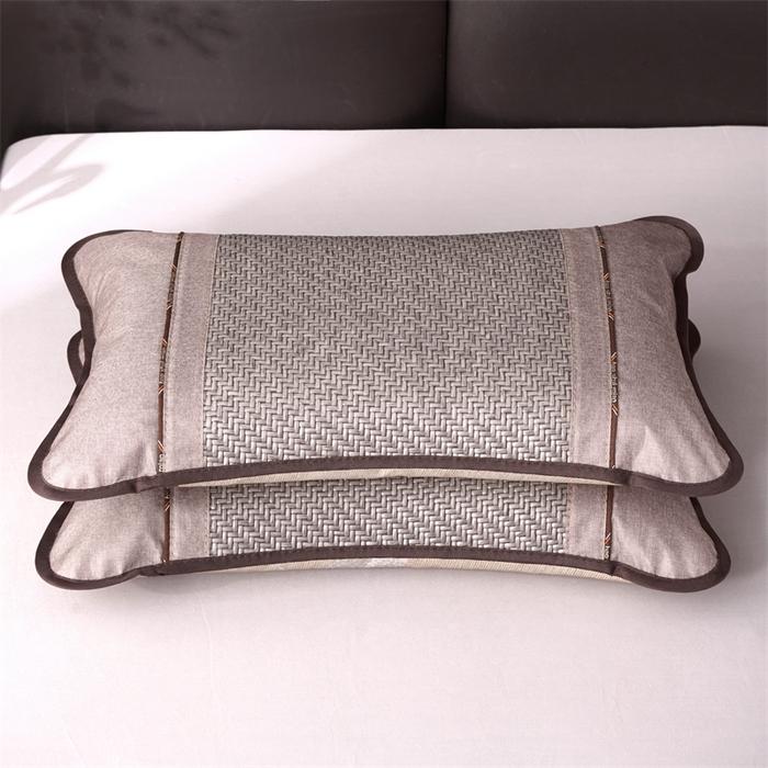 91家纺网 家纺一手货源 找家纺 织布人 2025新款荞麦枕夏凉枕头茶香枕PE藤凉感荞麦枕芯防出汗午睡枕头 清凉PE藤枕-夏洛灰 30x50cm/只【茶香枕】