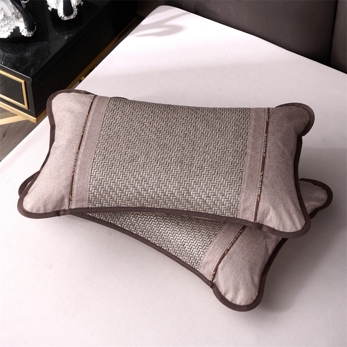 91家纺网 家纺一手货源 找家纺 织布人 2025新款荞麦枕夏凉枕头茶香枕PE藤凉感荞麦枕芯防出汗午睡枕头 清凉PE藤枕-夏洛灰 30x50cm/只【茶香枕】