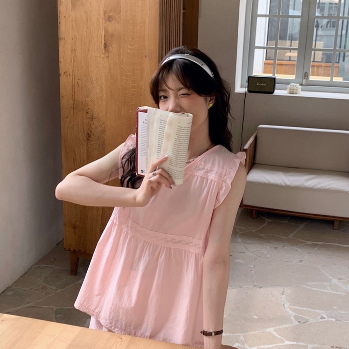 91家纺网 家纺一手货源 找家纺 （总）妍景家居生活馆 2025新款25662-韩系无袖V领套装