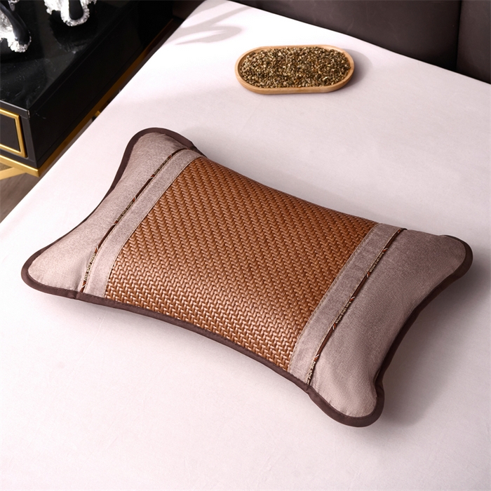 91家纺网 家纺一手货源 找家纺 织布人 2025新款荞麦枕夏凉枕头茶香枕PE藤凉感荞麦枕芯防出汗午睡枕头 清凉PE藤枕-夏洛咖 30x50cm/只【茶香枕】