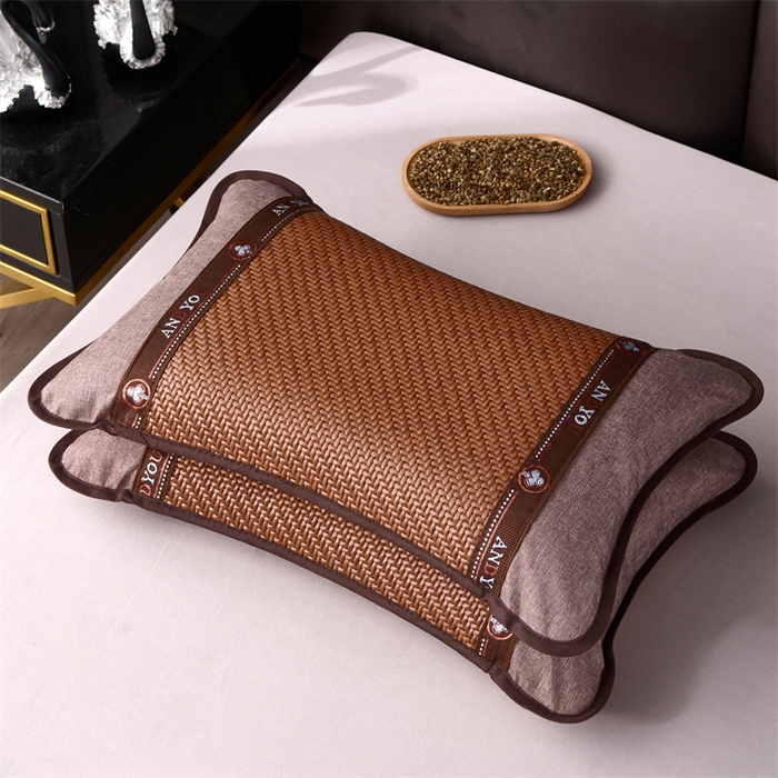 织布人 2026新款荞麦枕夏凉枕头茶香枕PE藤凉感荞麦枕芯防出汗午睡枕头 清凉PE藤枕-鸿运咖 30x50cm/只【荞麦枕】