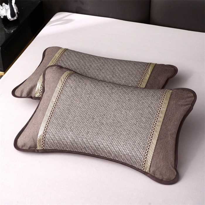 91家纺网 家纺一手货源 找家纺 织布人 2026新款荞麦枕夏凉枕头茶香枕PE藤凉感荞麦枕芯防出汗午睡枕头 清凉PE藤枕-金易灰 30x50cm/只【荞麦枕】