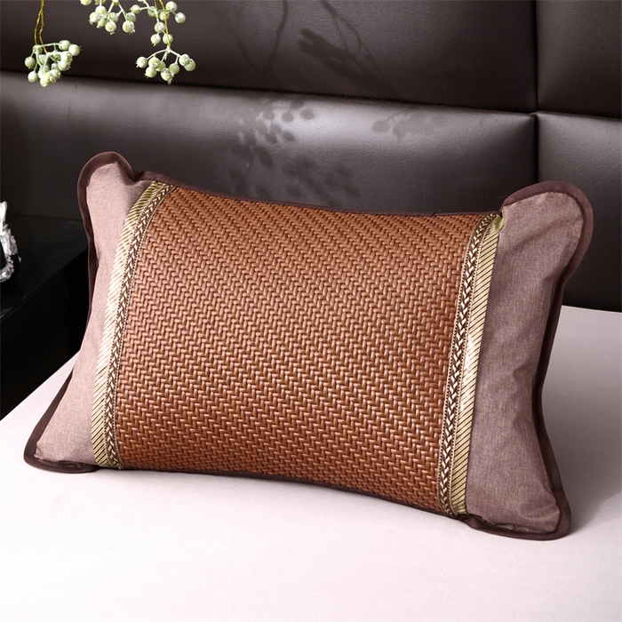 91家纺网 家纺一手货源 找家纺 织布人 2025新款荞麦枕夏凉枕头茶香枕PE藤凉感荞麦枕芯防出汗午睡枕头 清凉PE藤枕-金易咖 30x50cm/只【荞麦枕】