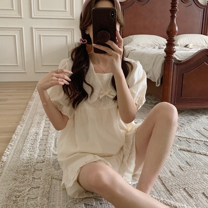 91家纺网 家纺一手货源 找家纺 （总）妍景家居生活馆 2025新款82918-韩系V领纯棉套装