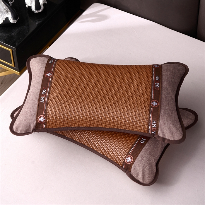 91家纺网 家纺一手货源 找家纺 织布人 2025新款荞麦枕夏凉枕头茶香枕PE藤凉感荞麦枕芯防出汗午睡枕头 清凉PE藤枕-鸿运咖 35x55cm/只【茶香枕】