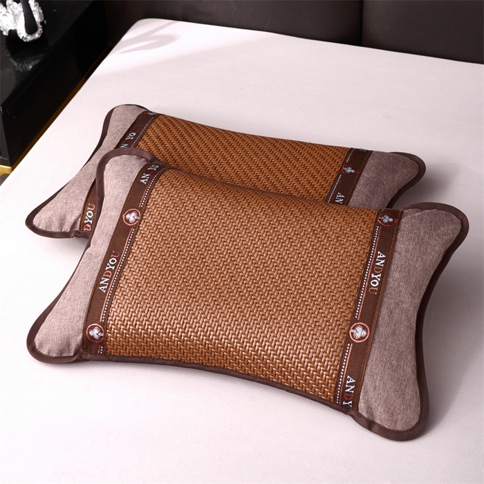 91家纺网 家纺一手货源 找家纺 织布人 2025新款荞麦枕夏凉枕头茶香枕PE藤凉感荞麦枕芯防出汗午睡枕头 清凉PE藤枕-鸿运咖 35x55cm/只【茶香枕】