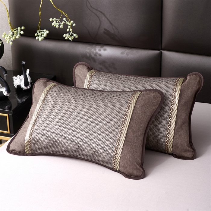 91家纺网 家纺一手货源 找家纺 织布人 2025新款荞麦枕夏凉枕头茶香枕PE藤凉感荞麦枕芯防出汗午睡枕头 清凉PE藤枕-金易灰 35x55cm/只【茶香枕】